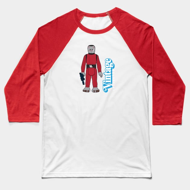 VINTAGE COLLECTOR - RED CANTINA PATRON ACTION FIGURE Baseball T-Shirt by LeftCoast Graphics